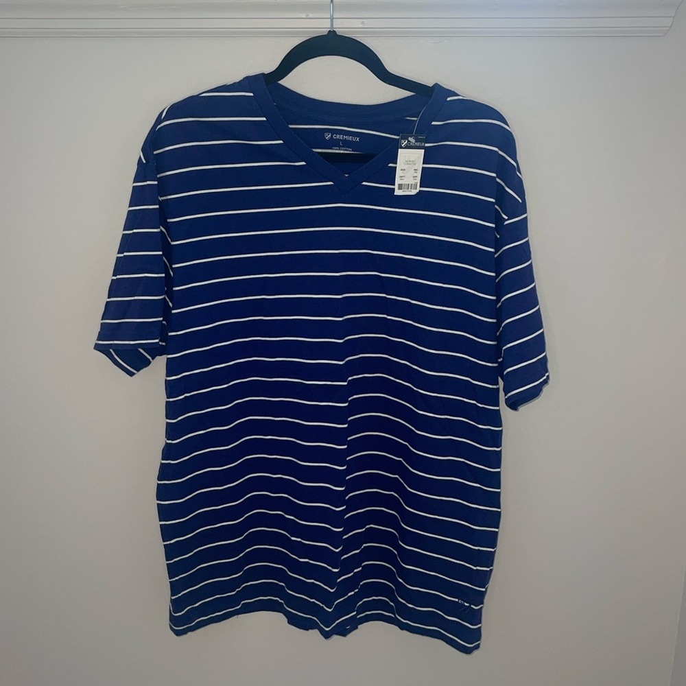 Daniel Cremieux striped V-neck T-shirt - Large NWT
